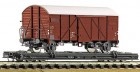 34598 Roco Narrow gauge platform loaded with standart gauge Box car